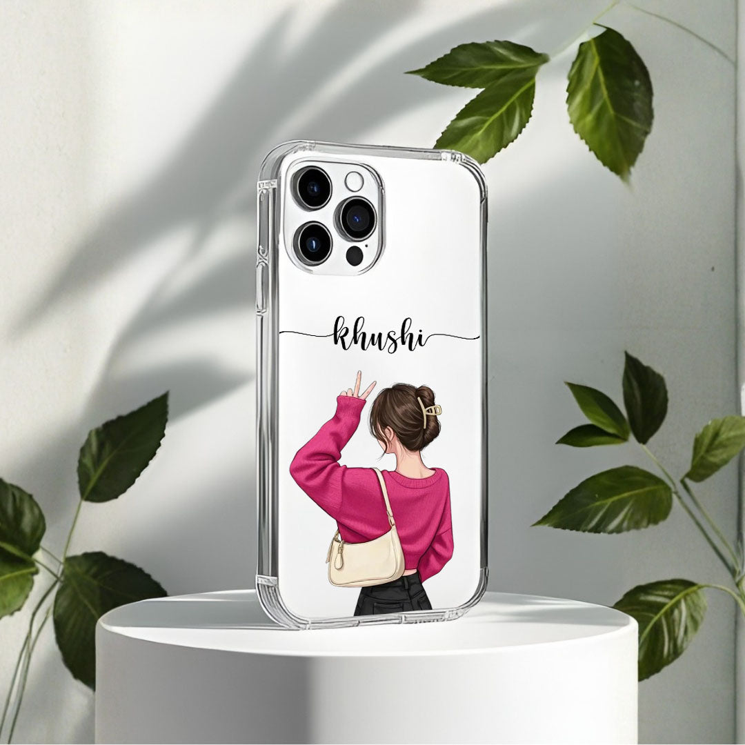 Travel Girl Customized Transparent Silicon Case Design 14