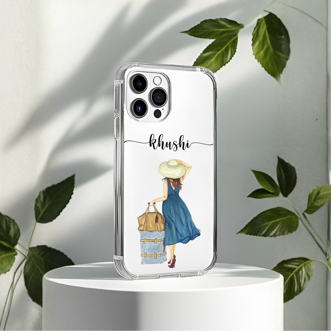 Travel Girl Customized Transparent Silicon Case Design 6