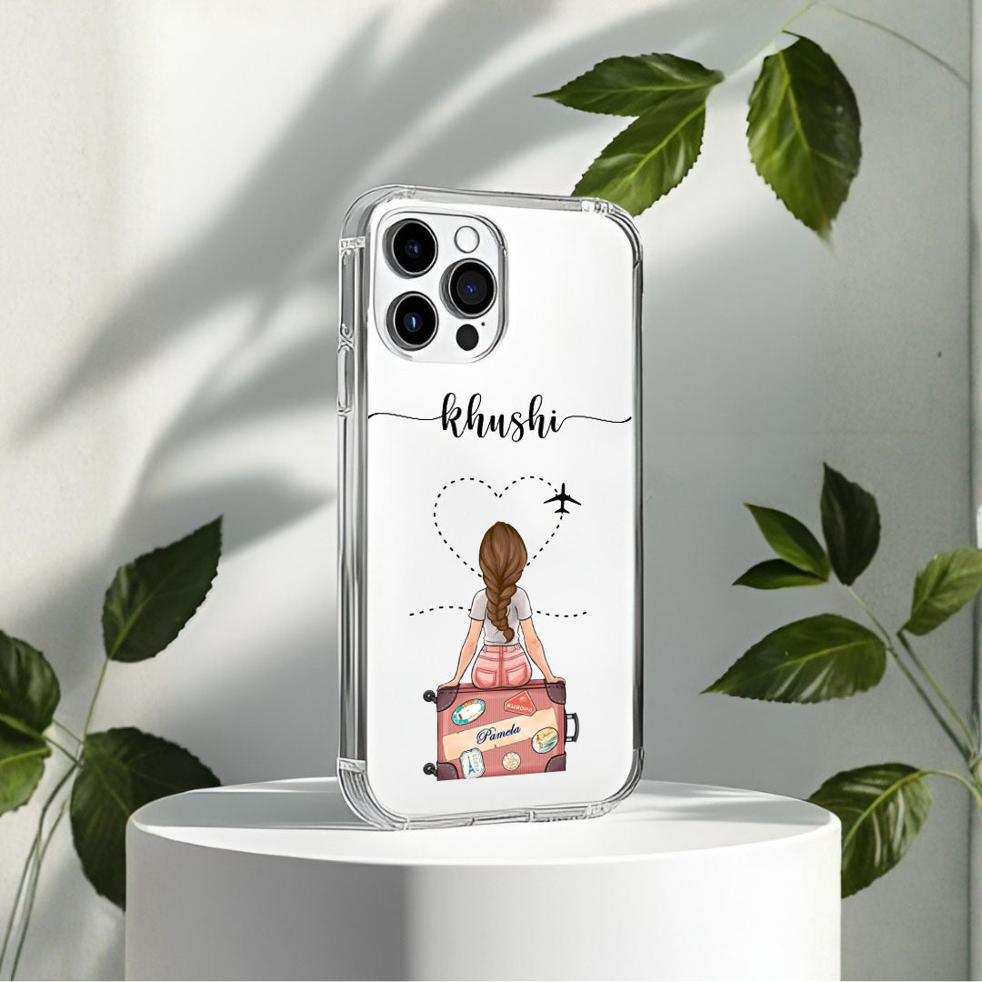 Travel Girl Customized Transparent Silicon Case Design 9