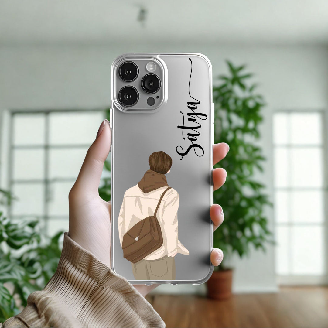 Aesthetic Boy Silicon Custom Name Case Design 10