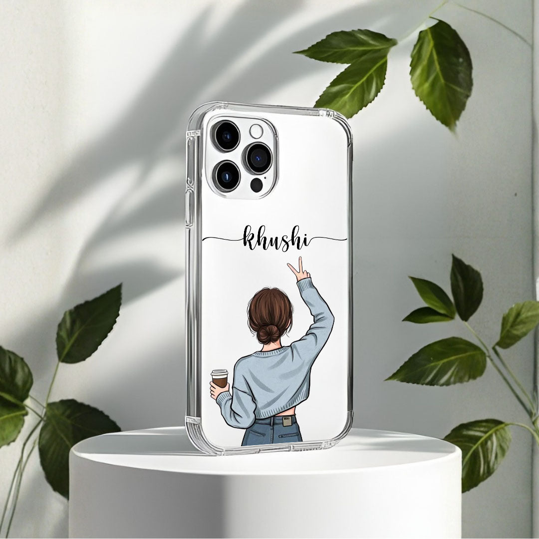 Travel Girl Customized Transparent Silicon Case Design 11