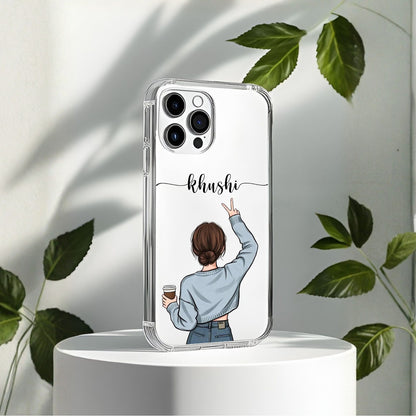 Travel Girl Customized Transparent Silicon Case Design 11