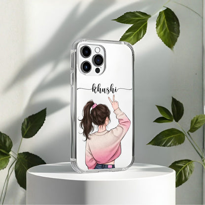 Travel Girl Customized Transparent Silicon Case Design 12