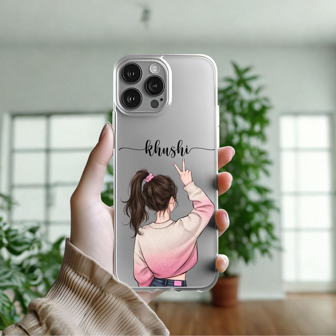 Travel Girl Customized Transparent Silicon Case Design 12