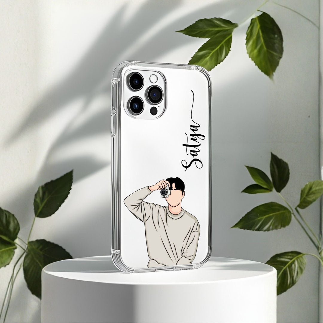 Aesthetic Boy Silicon Custom Name Case Design 13