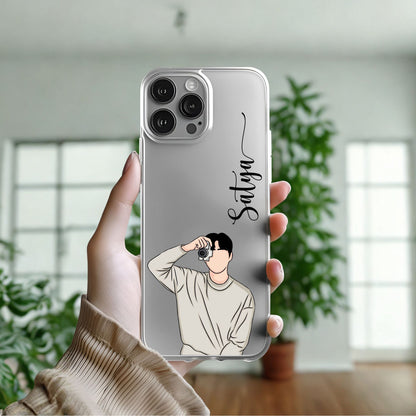 Aesthetic Boy Silicon Custom Name Case Design 13