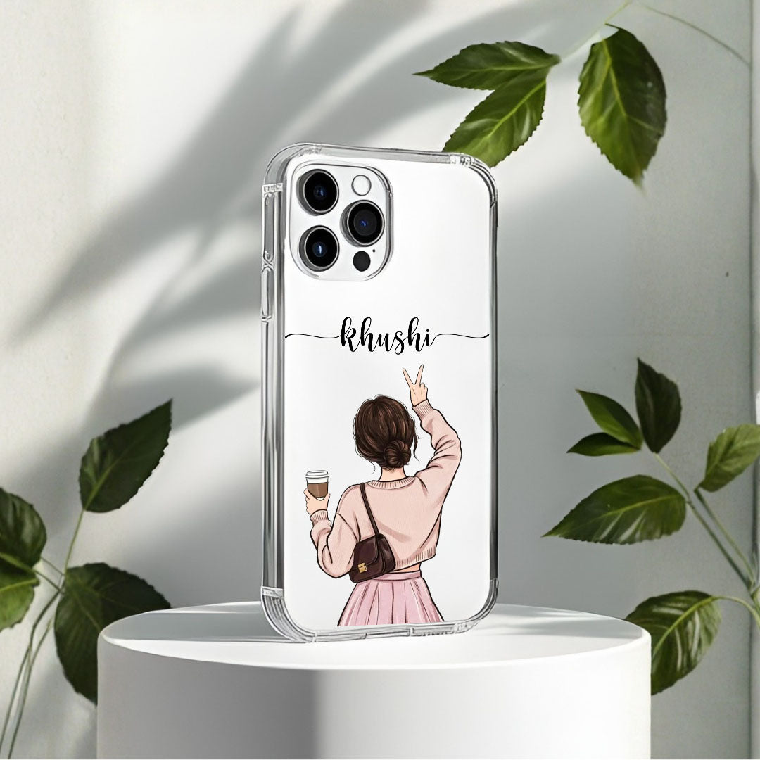 Travel Girl Customized Transparent Silicon Case Design 13