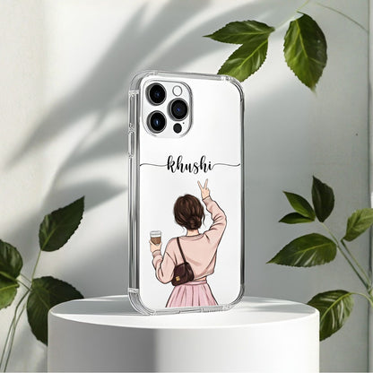 Travel Girl Customized Transparent Silicon Case Design 13
