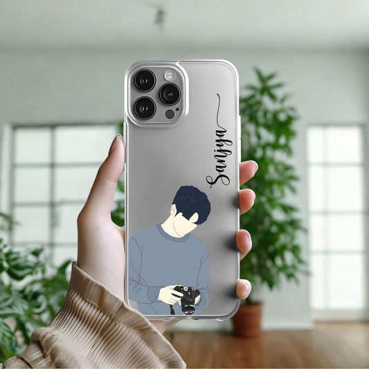Aesthetic Boy Silicon Custom Name Case Design 14