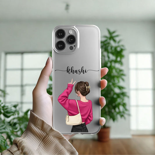 Travel Girl Customized Transparent Silicon Case Design 14