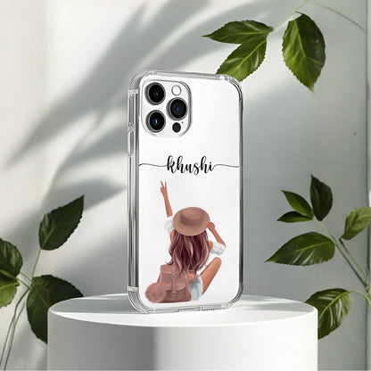 Travel Girl Customized Transparent Silicon Case Design 2
