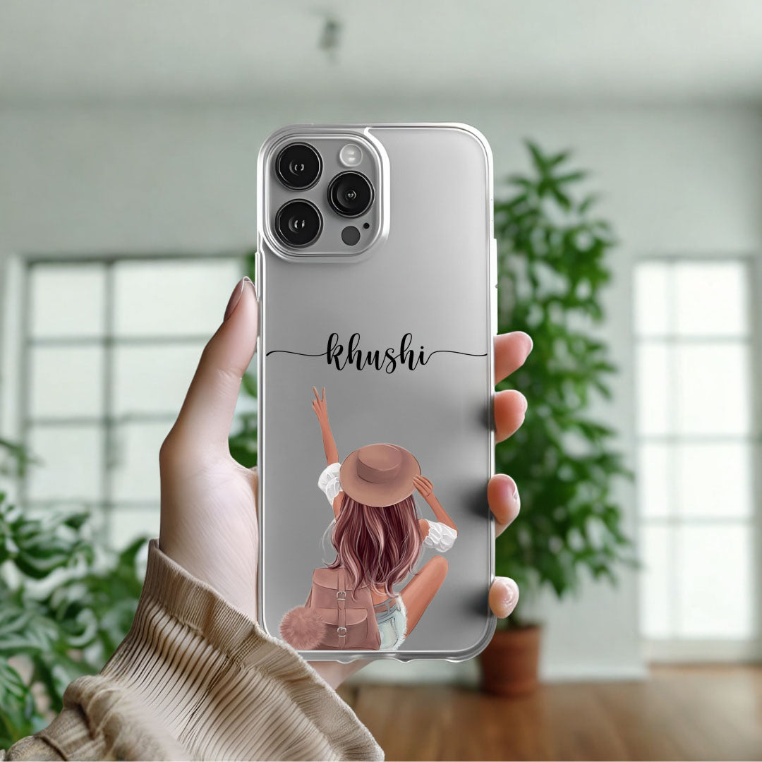 Travel Girl Customized Transparent Silicon Case Design 2