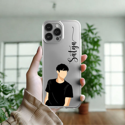 Aesthetic Boy Silicon Custom Name Case Design 2