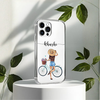 Travel Girl Customized Transparent Silicon Case Design 3