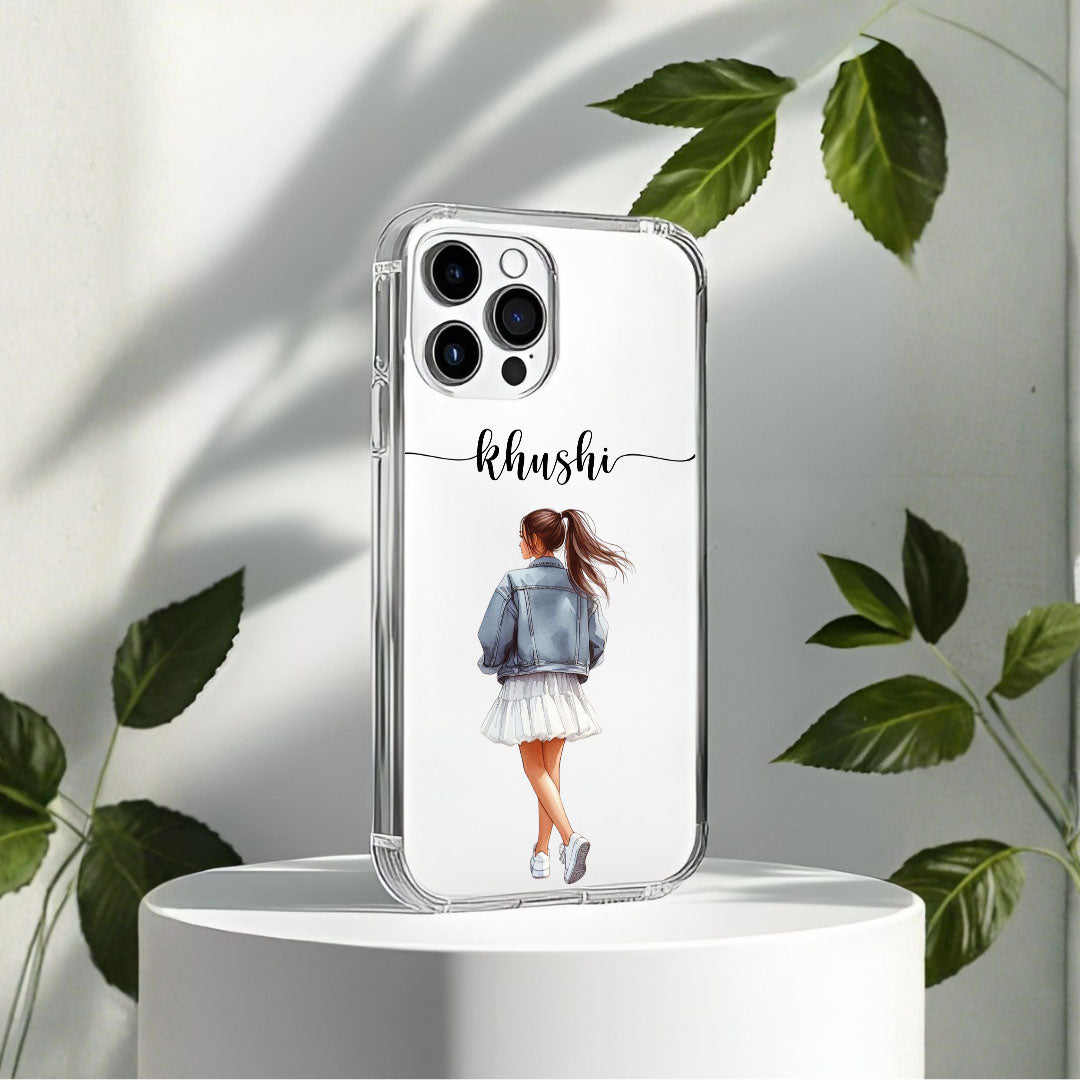 Travel Girl Customized Transparent Silicon Case Design 4