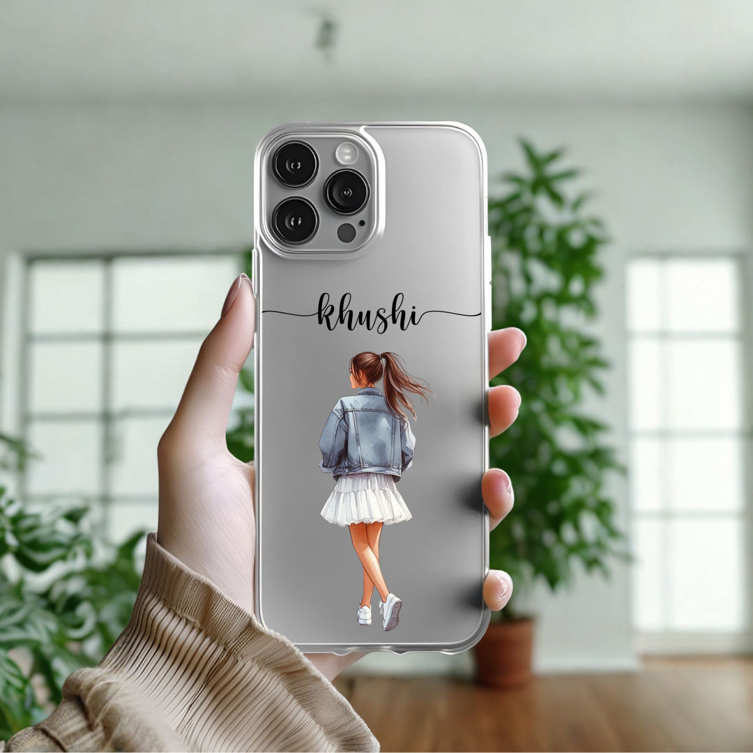 Travel Girl Customized Transparent Silicon Case Design 4
