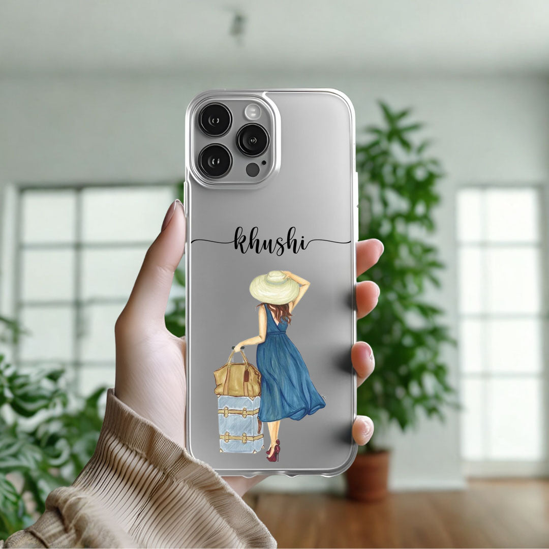 Travel Girl Customized Transparent Silicon Case Design 6