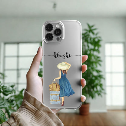 Travel Girl Customized Transparent Silicon Case Design 6