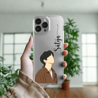 Aesthetic Boy Silicon Custom Name Case Design 6