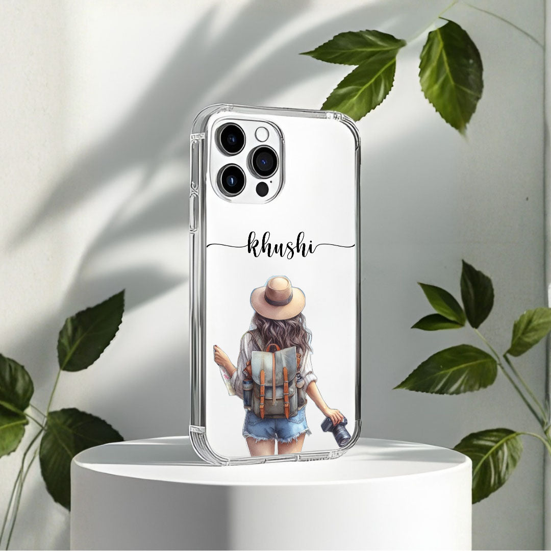 Travel Girl Customized Transparent Silicon Case Design 7