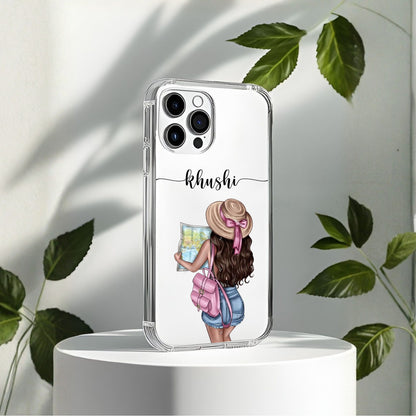 Travel Girl Customized Transparent Silicon Case Design 8
