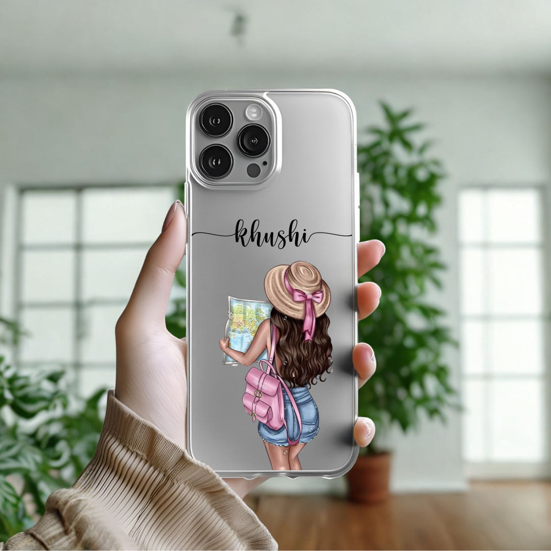 Travel Girl Customized Transparent Silicon Case Design 8