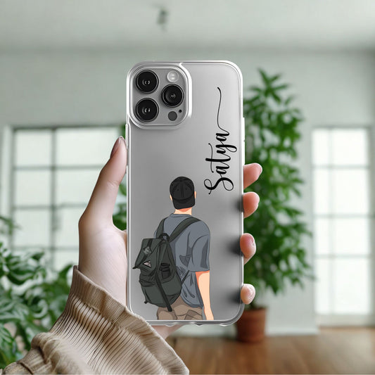 Aesthetic Boy Silicon Custom Name Case Design 9